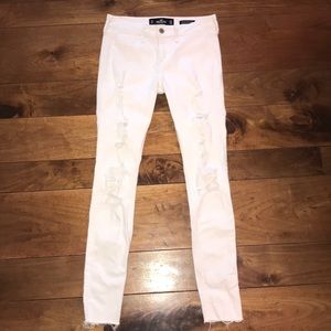 Ripped Hollister White Jeans